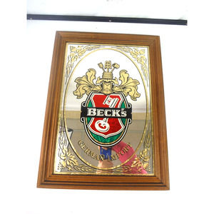 Vintage Becks Beer Mirror Bar Sign 14 X 20 Inches German Import Mancave